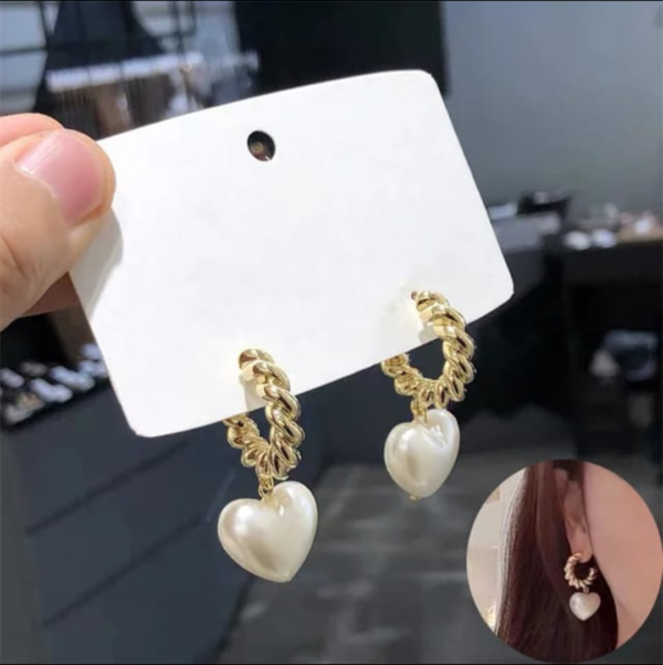 Trending Korean style Heart Earrings