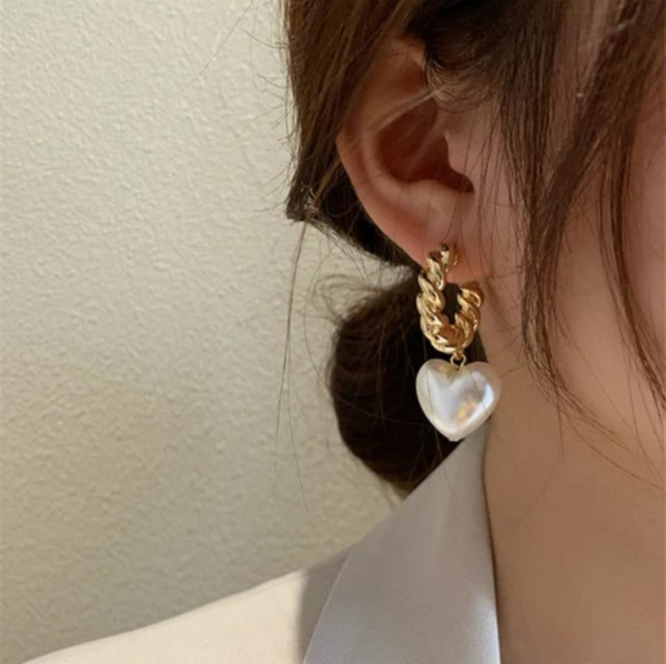 Trending Korean style Heart Earrings