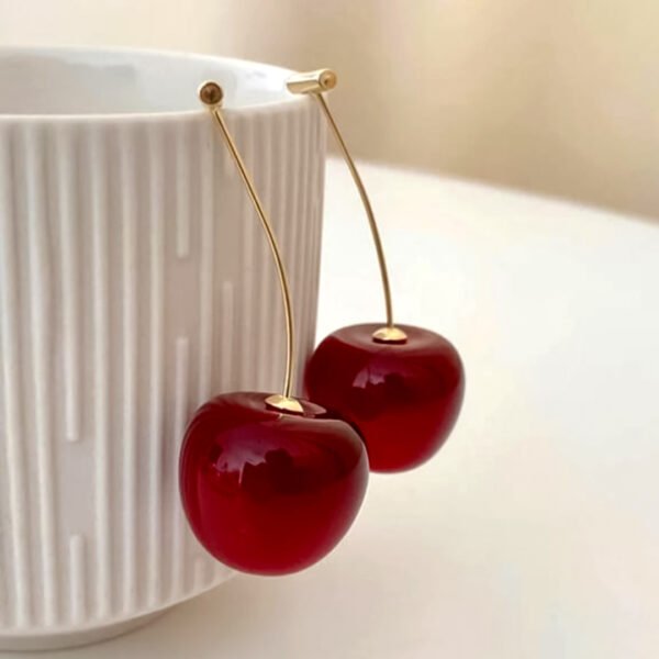 Trending Korean Style Red Cherry Earrings