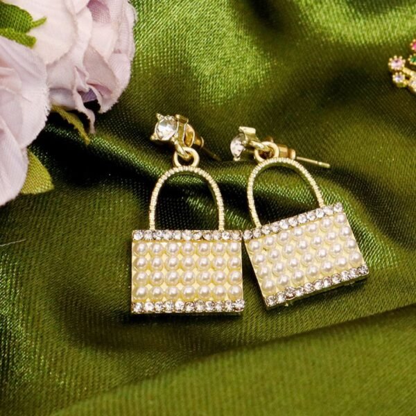 Celebrity Inspired Gold Plated Earrings Combo for Girls and Women (bag stud earring)