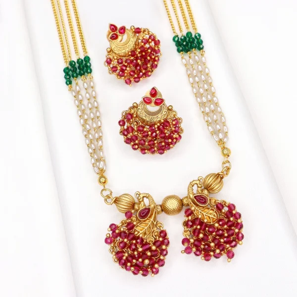 Fancy Peacock Mangalsutra with Earrings