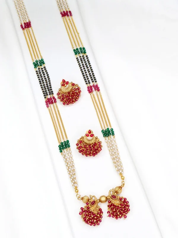 Fancy Peacock Mangalsutra with Earrings