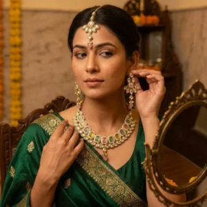 Kundan Necklace with Earrings