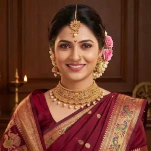 Latest High Gold Plated Bridal Necklace Set With Earrings & Maangtika