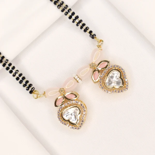 30 in AD Stone and Kundan Mangalsutra with Crystal Mala