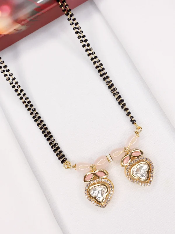 30 in AD Stone and Kundan Mangalsutra with Crystal Mala