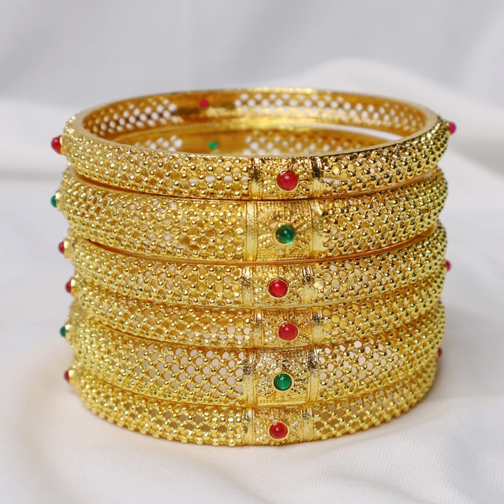 Alloy Gold Plated Bangle Set Pack of 6