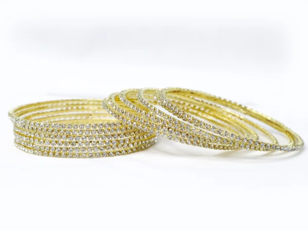 Artificial Stone Gold Bangles