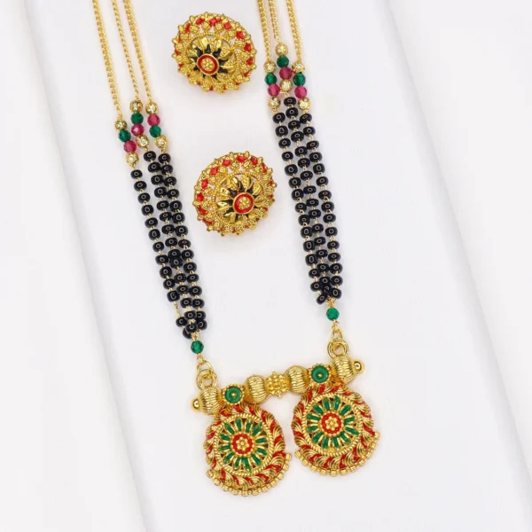 Gold Plated Mangalsutra 36 in With Top's