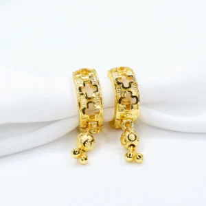Micro Gold Plated Women Bali Earring Basket earrings