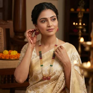 Fancy Peacock Mangalsutra with Earrings