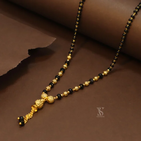 18 Inch Micro Gold Plated Short Mangalsutra - Durable and Stylish