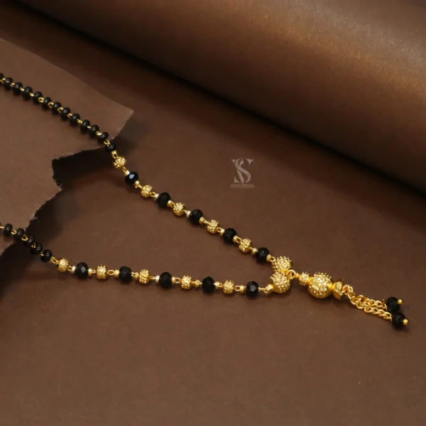 18 Inch Micro Gold Plated Short Mangalsutra - Durable and Stylish (1)