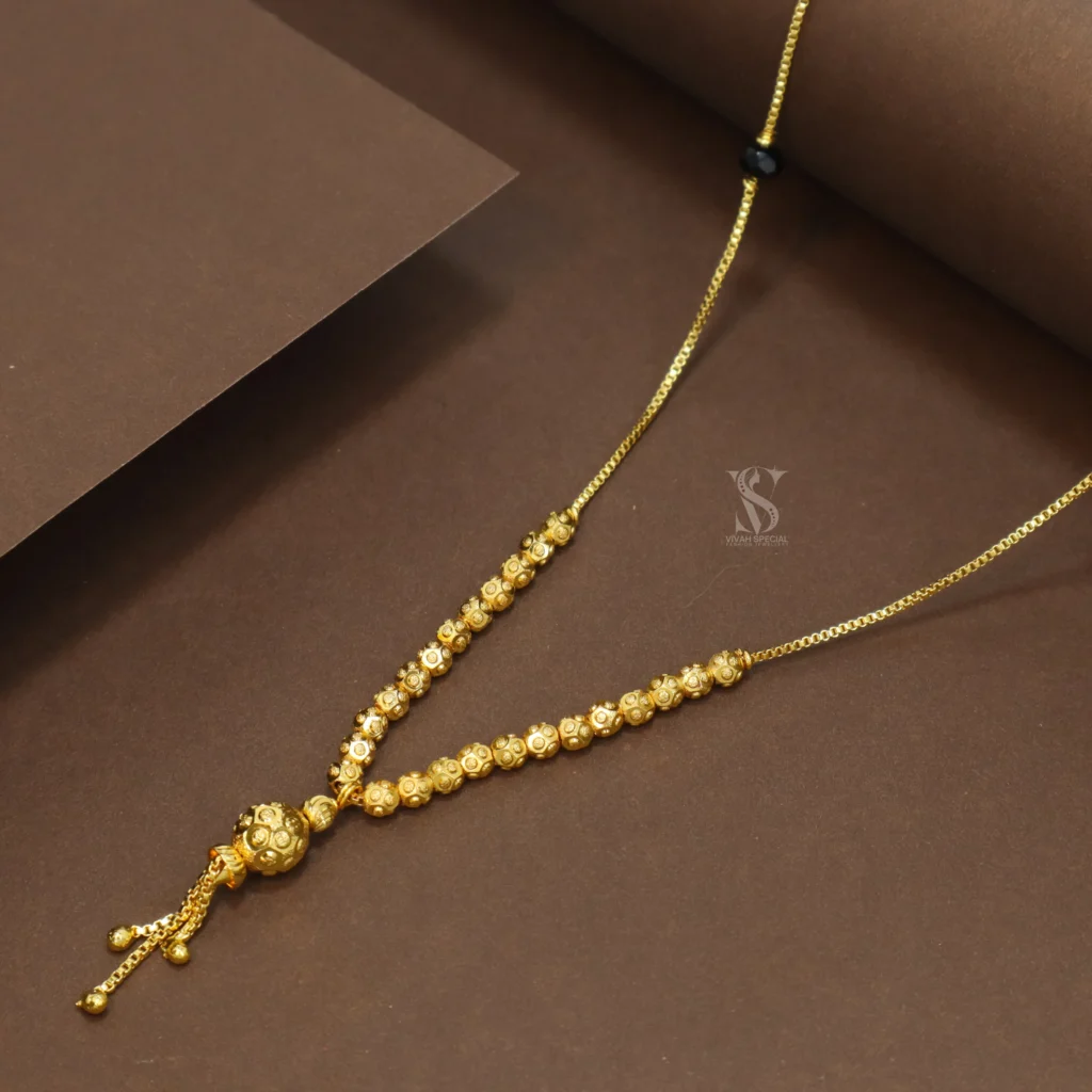 Attractive Designer Short Mangalsutra - Micro Gold Plated