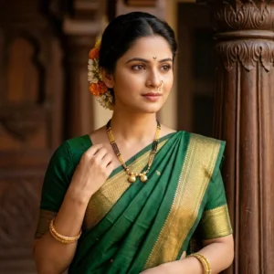 Three Layer Chain and Intricate Pendant Micro Gold Plated Mangalsutra